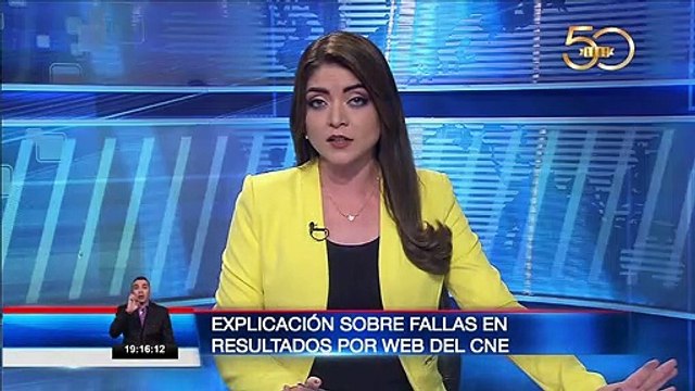 Explicación sobre fallas en resultados de la página web del CNE