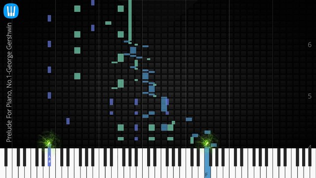[Piano Solo]Prelude For Piano, No.1, George Gershwin-Synthesia Piano Tutorial