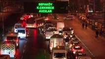 Atatürk Havalimanı'ndan çıkan araçlar konvoylar halinde İstanbul Havalimanı'na gidiyor