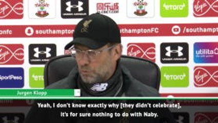 I don't know why they didn't celebrate with Keita - Klopp