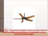 Casablanca 59078 Bel Air 56Inch Brushed Cocoa Ceiling Fan with Five Walnut Blades and a