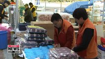 Volunteers helping Gangwon-do wildfire victims