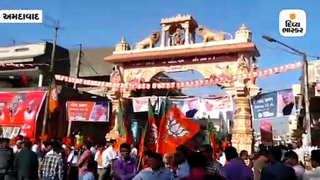 અમિત શાહનો રોડ શો, રાતોરાત વણઝર અને સરખેજમાં મેઈન રોડના ખાડા પૂરાયા
