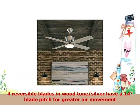 Hampton Bay 42nd Street 52 in Indoor Brushed NickelPolished Nickel Ceiling Fan with