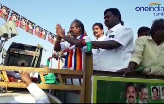 பாமக வேட்பாளர் வடிவேல் ராவணன் வாக்கு சேகரிப்பு-வீடியோ