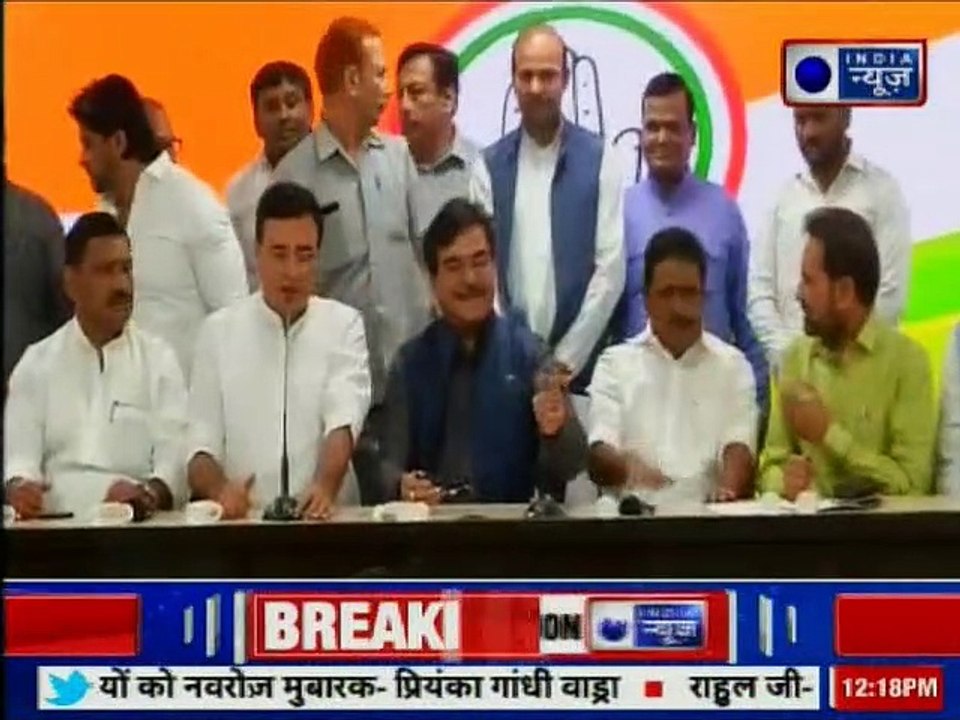 Lok Sabha Elections 2019: Shatrughan Sinha joins Congress, कांग्रेस में शामिल हुए शत्रुघ्न सिन्हा