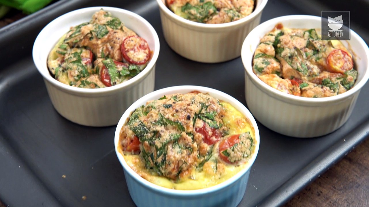 Egg & Spinach Muffins Recipe - How To Make Egg...