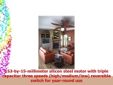 Pack of 2 Oasis SingleLight 48Inch FiveBlade IndoorOutdoor Ceiling Fan Oil Rubbed