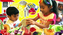 TOY KITCHEN SET | PLAYING WITH MY KITCHEN TOY SET