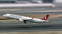 Taşınma operasyonunun ardından İstanbul Havalimanı’ndan ilk tarifeli uçak, Ankara’ya gitmek üzere pistten havalandı