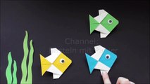 Origami Fisch basteln mit Papier - Origami für Kinder & Anfänger - Einfache DIY Bastelideen