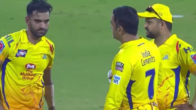 IPL 2019 CSK vs KXIP: MS Dhoni angry with Deepak Chahar after two full-toss |वनइंडिया हिंदी