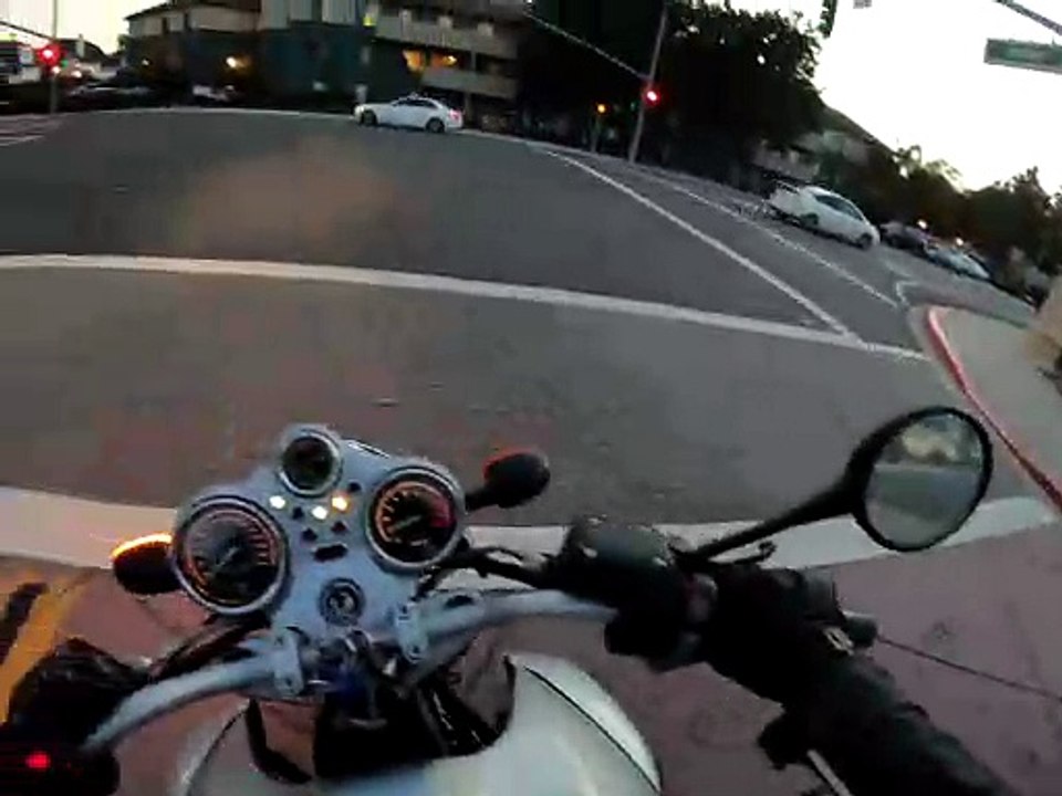 Motorcyclist Experiences Stop Light Struggles