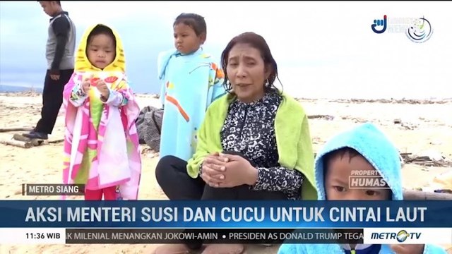 Aksi Menteri Susi dan Cucu Mencintai Laut