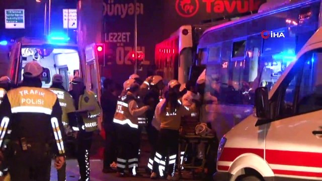 Şişli'de kontrolden çıkan Özel Halk Otobüsü kaza yaptı, yaralılar var