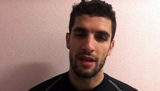 D1 (18ème journée) Zoheir BENJOUA réagit après la victoire du FEYZIN CBE au FC CORBAS