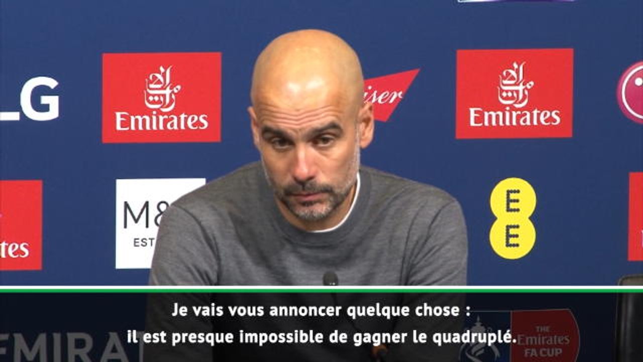 FA Cup - Guardiola : "Il est presque impossible de gagner le quadruplé"