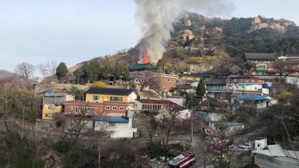 서울 무악동 인왕사 화재...진화 중 / YTN