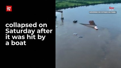 Boat hits Brazil bridge
