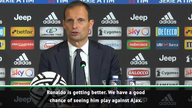 Allegri hopes Ronaldo will return for Ajax tie