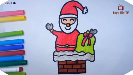 How to draw kawaii Santa Claus for kids - kids life