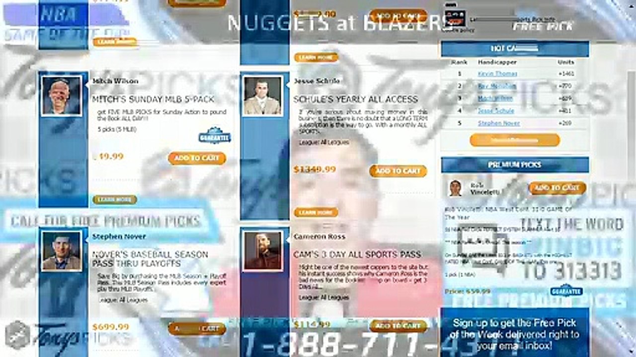 Denver Nuggets vs. Portland Trailblazers 4/7/2019 Picks Predictions