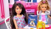 Barbie Chelsea Stacie New School Morning Routine - Packing lunchbox & Riding School Bus | Boomerang