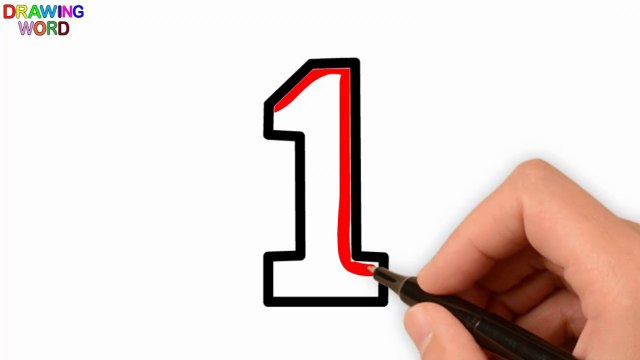 Number colouring pages Learn Colors Learn numbers for kids | Drawing World Kids