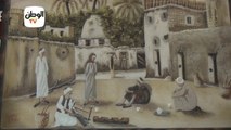 أحمد وهبة يرسم لوحات بالرمال منذ 29 سنة