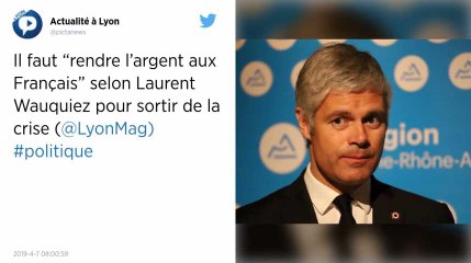 Grand débat national. Laurent Wauquiez veut « rendre de l’argent aux Français »