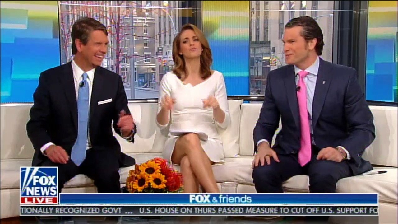 Jedediah Bila (Fox & Friends) short skirt April 07 2019 @JedediahBila #News #FoxNews #YaleCollege