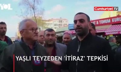Sosyal medya yaşlı teyzenin 'itirazı'nı konuşuyor