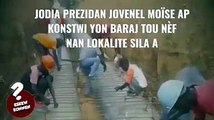 Pousa ki gen awè ak chantye Baraj Marion an teknisyen yo komanse bloke rivyè a pou dlo a gonfle epi pase pa kanal devyasyon an.