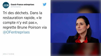 Tri des déchets. Dans la restauration rapide, « le compte n’y est pas », regrette Brune Poirson