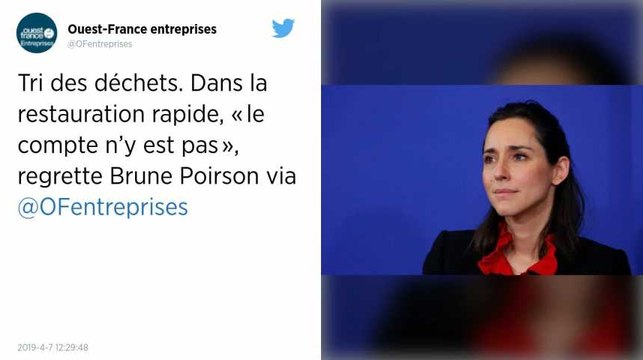 Tri des déchets. Dans la restauration rapide, « le compte n’y est pas », regrette Brune Poirson