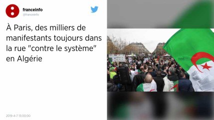 A Paris, des milliers de manifestants toujours dans la rue "contre le système" en Algérie