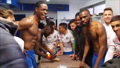 Dans le vestiaire du FC Mulhouse : la joie de la victoire