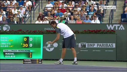 Nadal vs Gulbis Indian Wells 2013