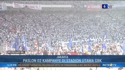 Prabowo-Sandi Gelar Kampanye Akbar di Stadion GBK