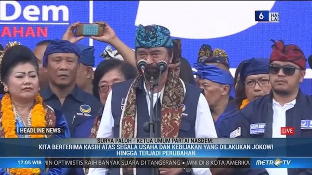 Surya Paloh Hadiri Deklarasi Akbar Pemenangan Jokowi-Ma'ruf di Karangasem