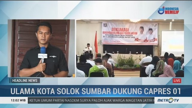 Ratusan Ulama di Solok Deklarasi Dukung Jokowi-Ma'ruf
