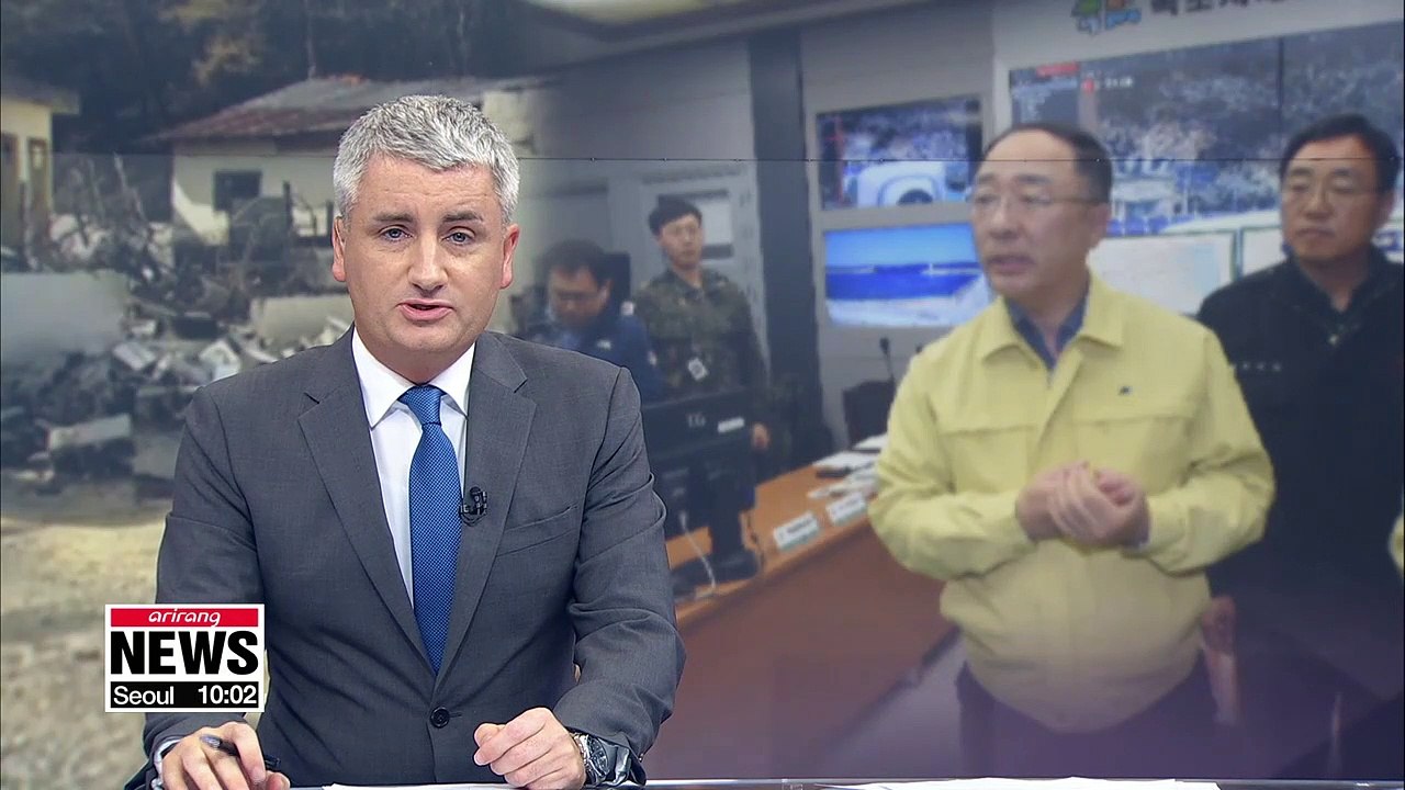 Finance chief promise victims of Gangwon-do Province wildfire that gov't will use all means to help them