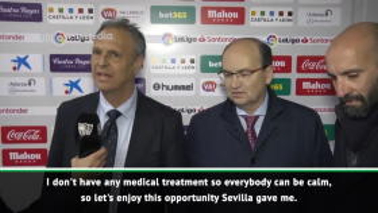 Sevilla coach reveals leukemia diagnosis