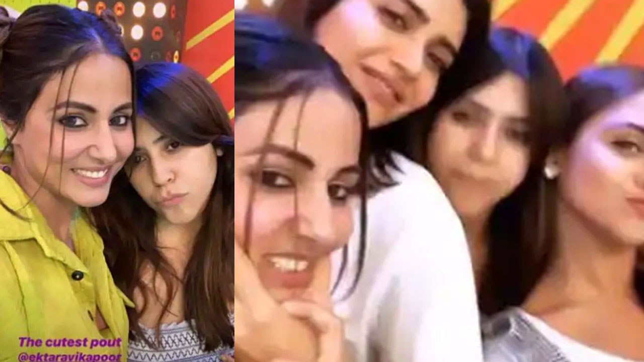 Hina Khan enjoys party with Ekta Kapoor & Krystle D Souza; Check out | FilmiBeat