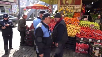 Kaldırım ve yol işgali yapan esnaflar uyarıldı
