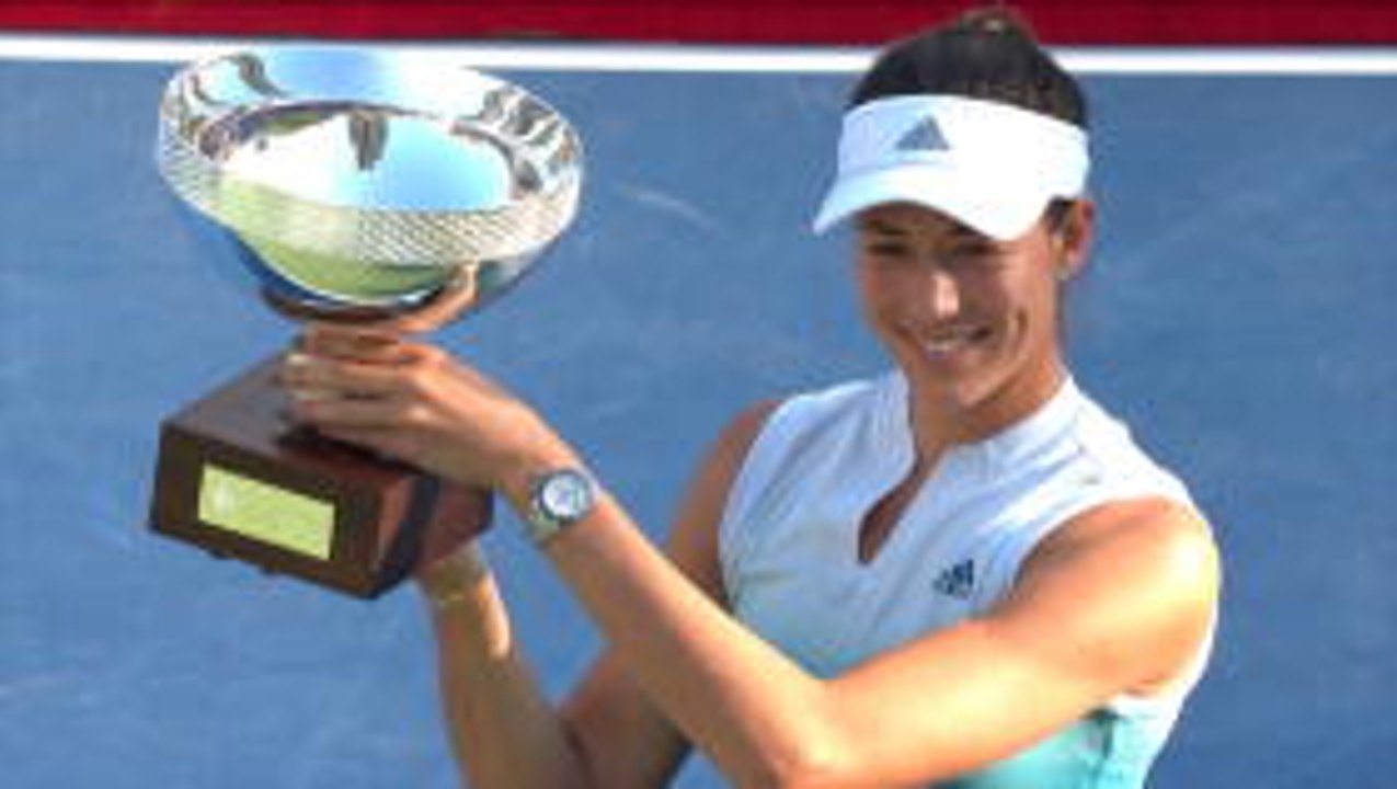 Muguruza with superb lob on way to Monterrey title as Azarenka retires