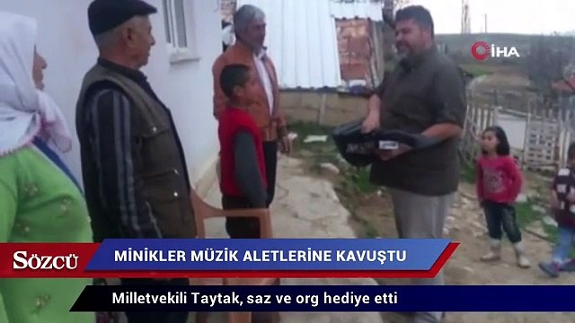 Sosyal medyayı sallayan minikler müzik aletlerine kavuştu