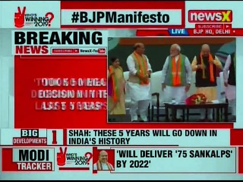 BJP Releases Manifesto, Sankalp Patra, PM Narendra Modi, Amit Shah for Lok Sabha Elections 2019