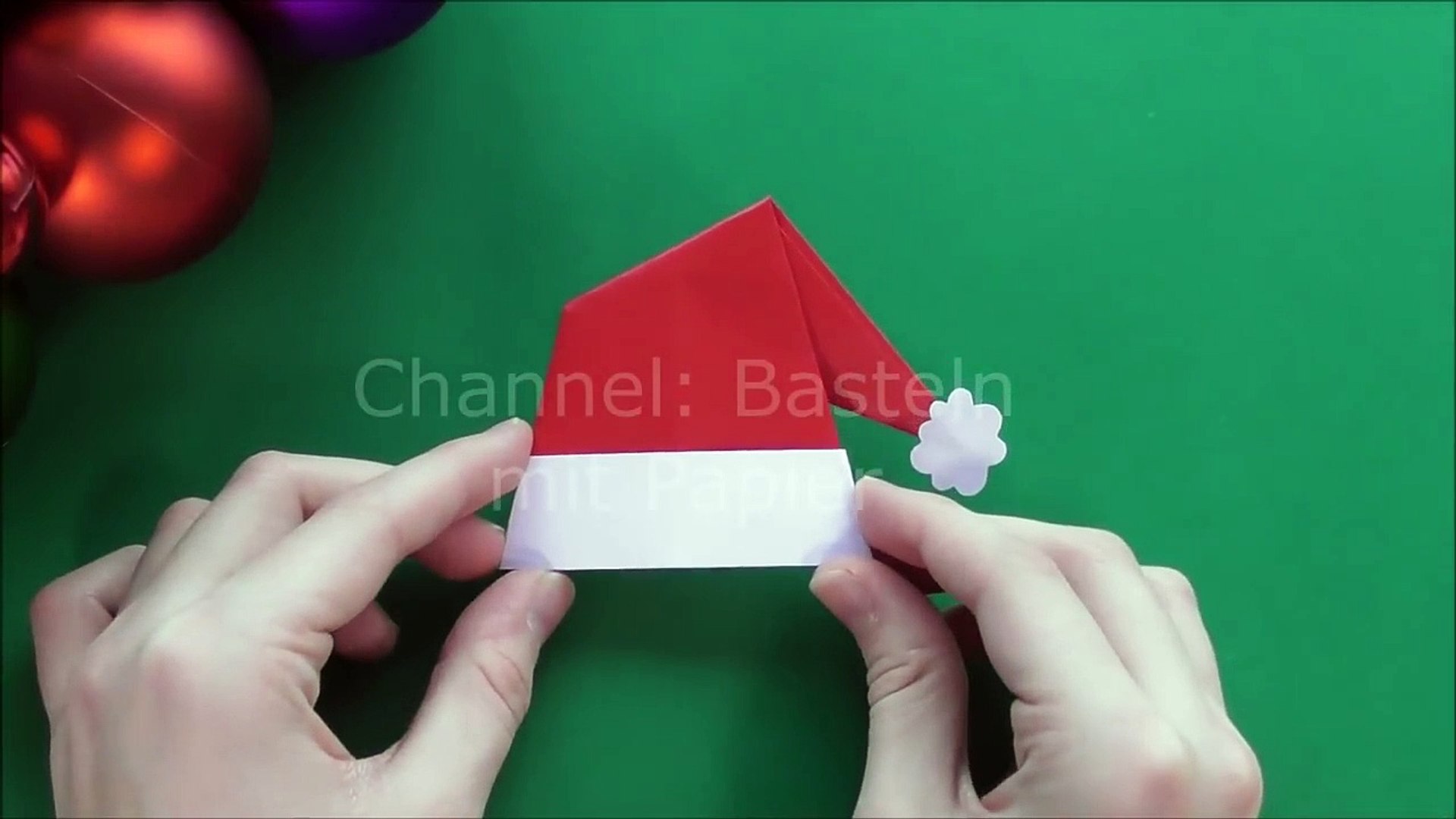 Origami Weihnachten: Nikolausmütze basteln mit Papier - DIY  Weihnachtsgeschenke selber machen - video Dailymotion