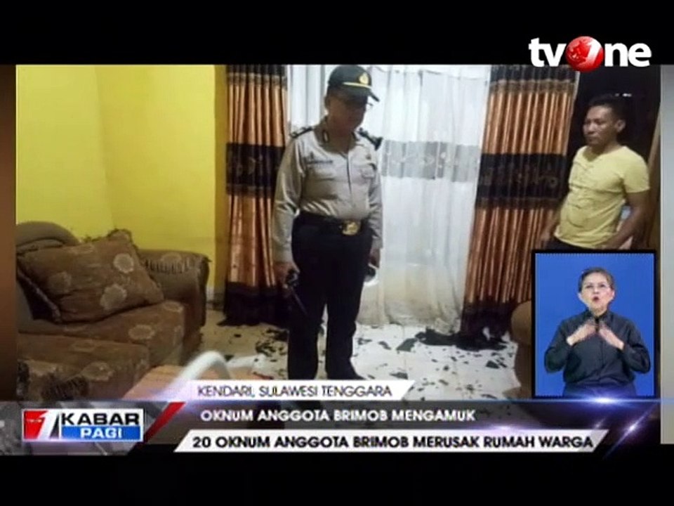 20 Oknum Anggota Brimob Merusak Rumah Warga